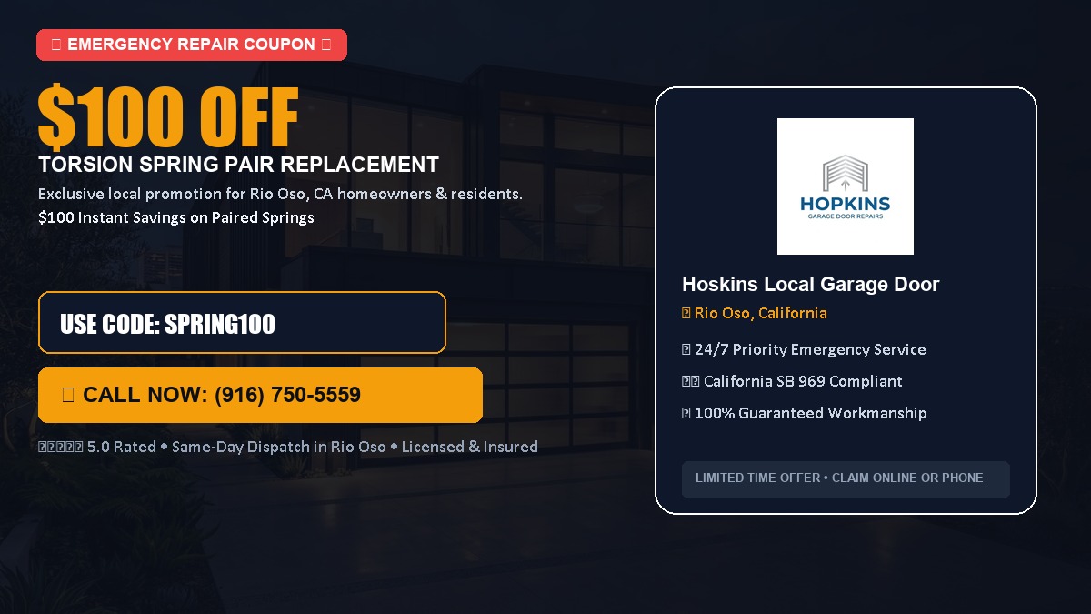 $100 OFF Heavy-Duty Torsion Spring Pair Replacement in Rio Oso, CA